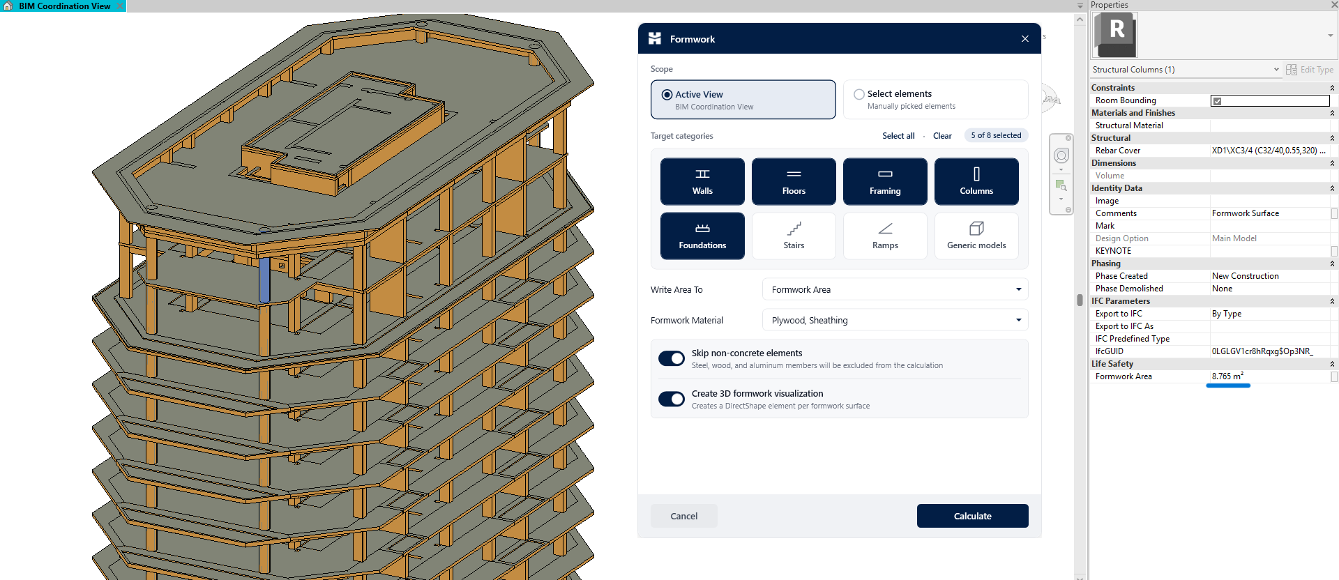 Formwork in Revit